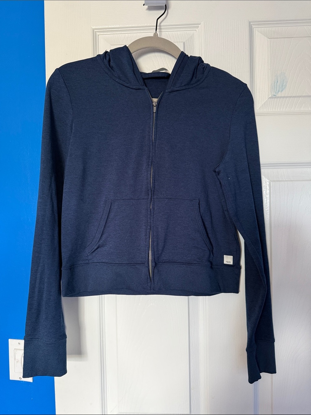 Vuori Navy Halo Mini Zip-Up Hoodie